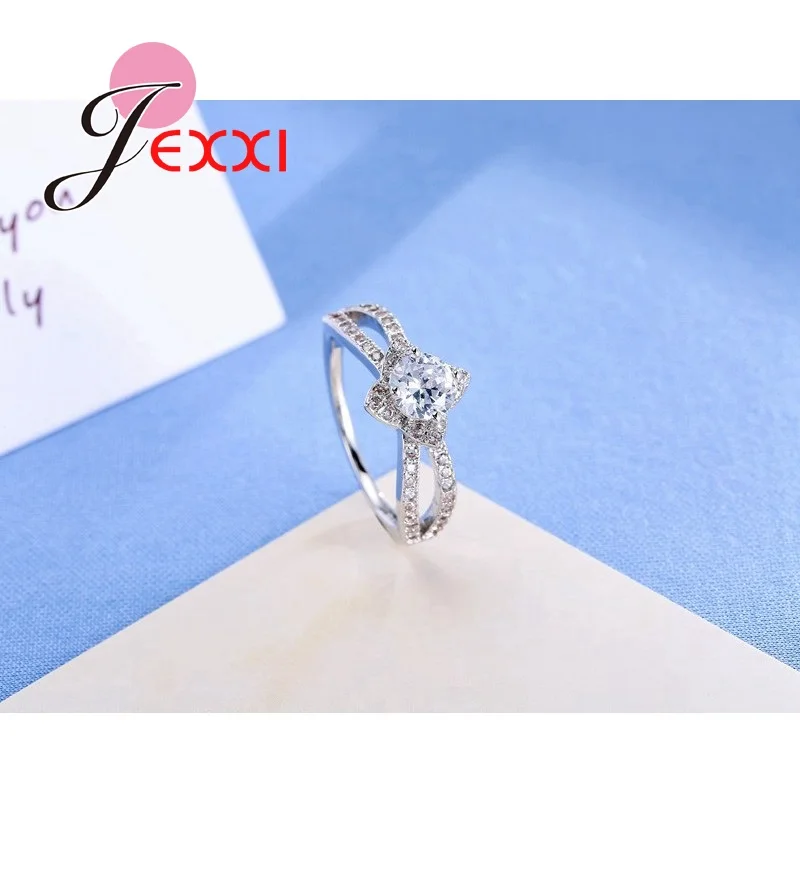 925 Sterling Silver Wedding Engagement Bridal Ring Band Set For Party Propose Anniversary Jewelry Gift Fashion Top Qualit | Украшения и