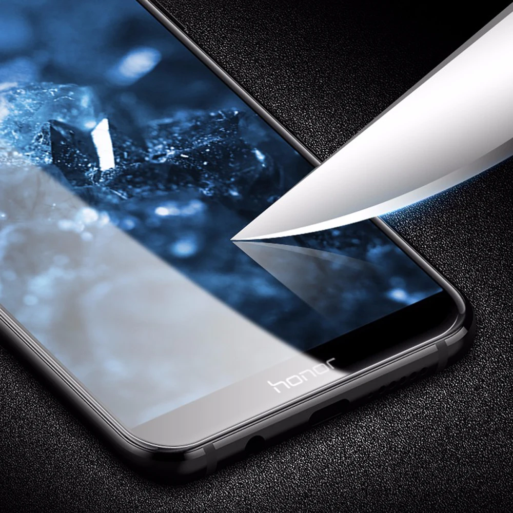 Стекло защитное закаленное для Huawei Honor 8 9 Lite View 10 7X 7C 6C Pro Full Cover Edge Safety Screen Protective For on.