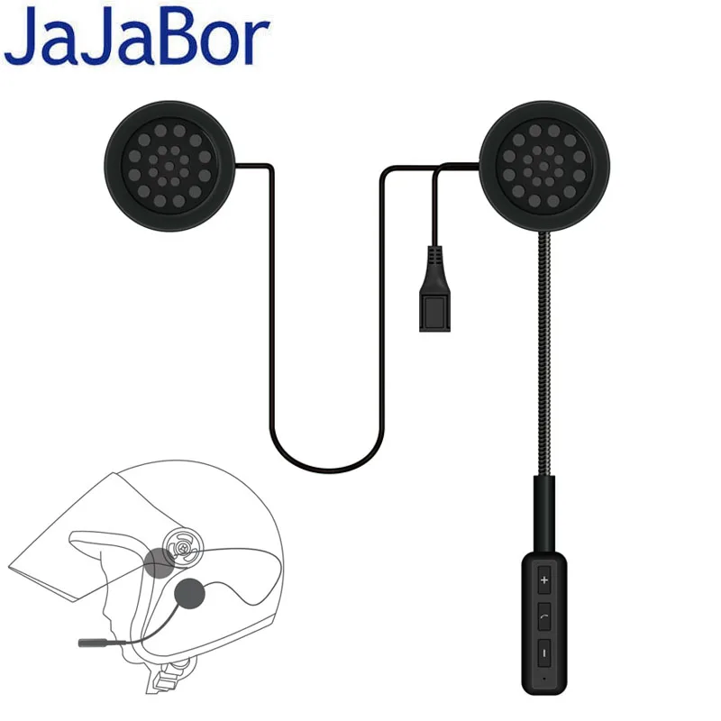 JaJaBor мотор беспроводная Bluetooth гарнитура мотоциклетный шлем наушники Динамик Громкая связь музыка для MP3 MP4 смартфон