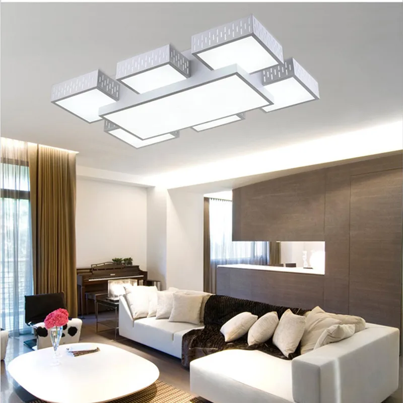 led ceiling lamp living room modern minimalist rectangular sky city hall bedroom art lighting | Обустройство дома