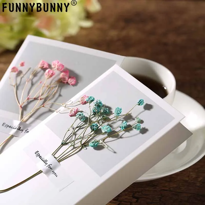 FUNNYBUNNY ручная работа сушеные цветы открытка вечеринка пригласительные открытки