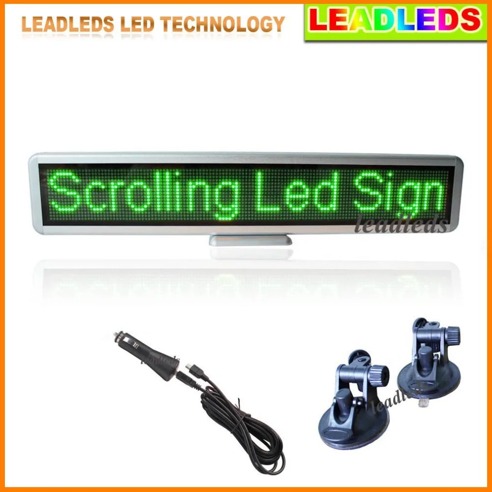 12 В 56 см зеленый светодиодный знак автомобиля программируемый экран информация
