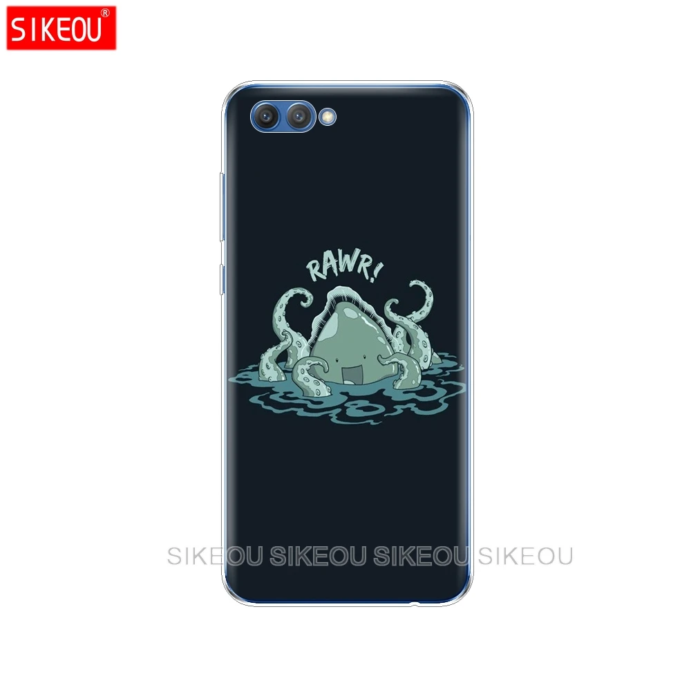 Силиконовый чехол для телефона Huawei Honor 10 V10 3c 4C 5c 5x 4A 6A 6C pro 6X 7X 6 7 8 9 LITE blue sea