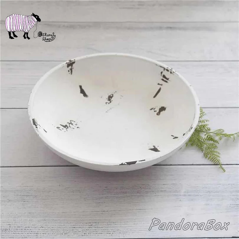 Wood Bowl Newborn Photography Prop Infant Baby Photo Shoot Studio Posing Wooden Basket bebe fotografia Accessories | Детская одежда и