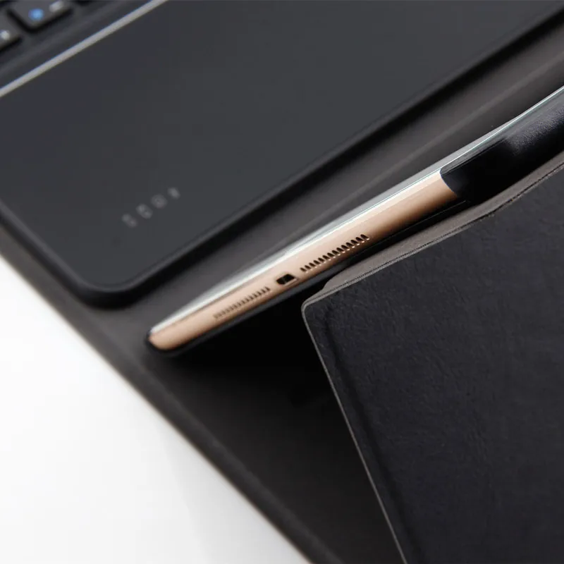 Роскошный чехол для iPad 9 7 ''Ультратонкий из закаленного стекла с Bluetooth