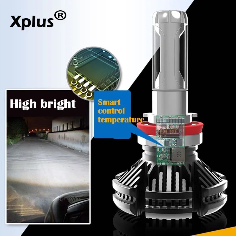 Xplus X3 дальнего/ближнего света H4 H7/11 9005/6 HB3/4 Автомобильный светодиодный головной светильник 50 Вт 6000LMAll в одном ZES налобный противотуманный светильник