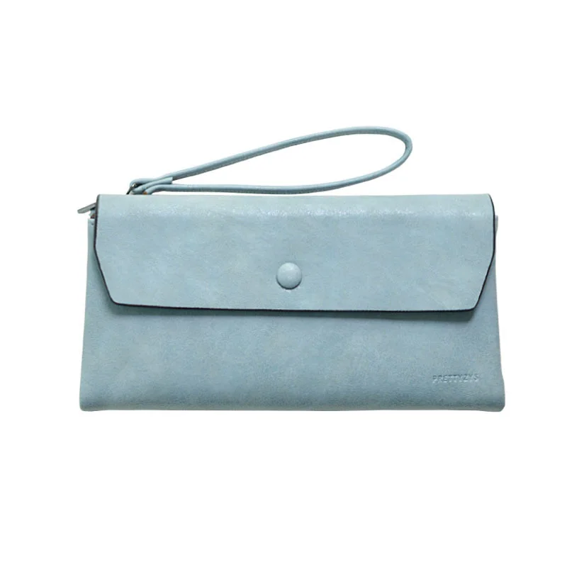 Light blue Модный кошелек женский кошелек женские кошельки для монет Роскошные Дизайнерские высококачественные женские сумки-клатчи большой емкости держатель для карт - Цвет: Light blue