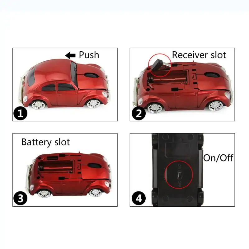 Универсальная беспроводная Bluetooth игровая мышь модная Жук автомобиль в форме мыши 1000 dpi оптическая мышь для ПК ноутбук компьютер