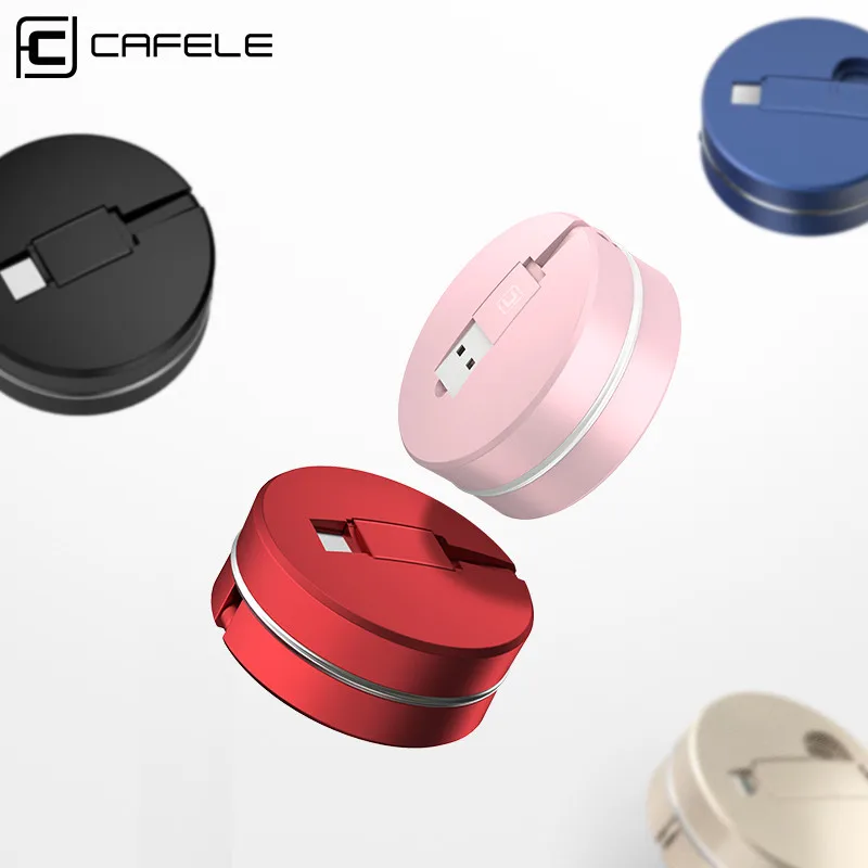 CAFELE usb type C кабель для зарядки данных для huawei P30 P20 pro Xiaomi Mi 9 samsung S10 S9 Oneplus Выдвижной Телефонный Кабель