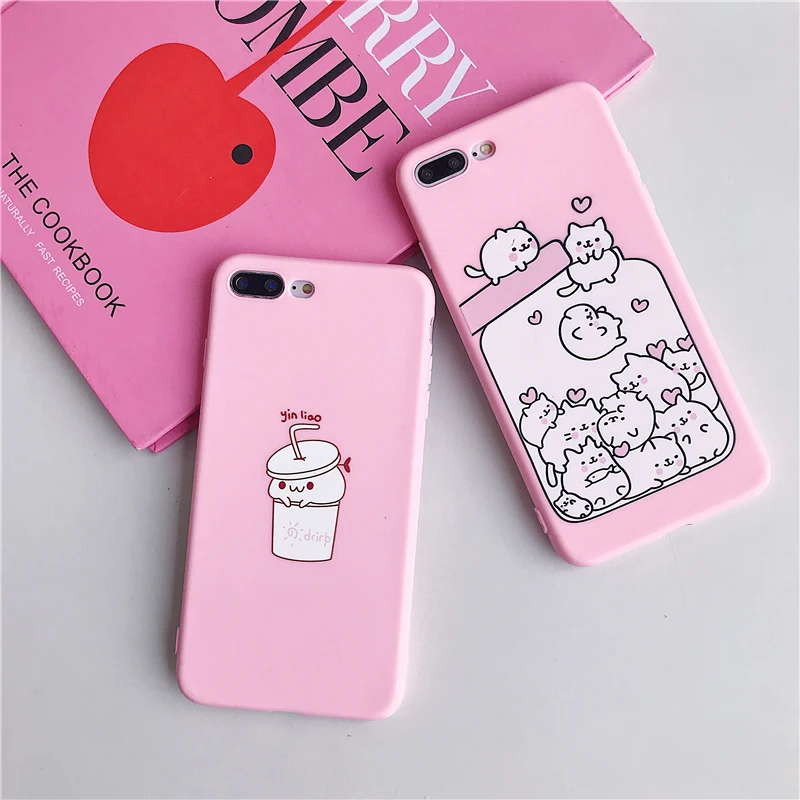 Чехол с рисунком кота и когтями для iphone X, XR, XS, Max, 6, 6 S, 7, 8 plus, матовый розовый, милый, мягкий, силиконовый чехол из ТПУ