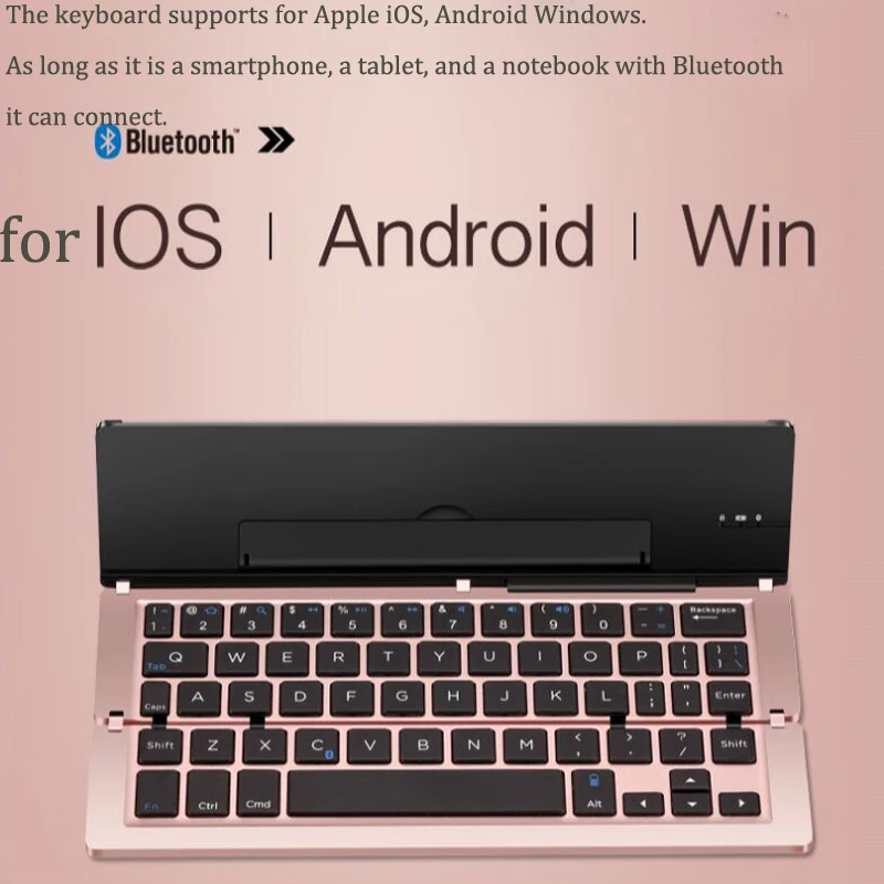 Мини Складная Bluetooth клавиатура алюминиевая дорожная Беспроводная складная клавиатура для Ipad планшет для IOS для Windows для телефона samsung