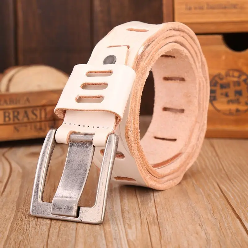 Мужской ремень из воловьей кожи с пряжкой шириной 4 0 см|Мужские ремни| |