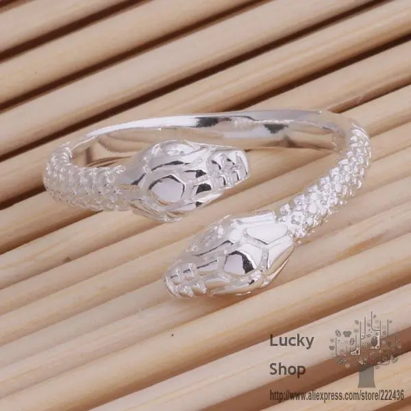 Кольцо ar036посеребренное серебряные модные украшения в форме головы Змеи/bkaakbha