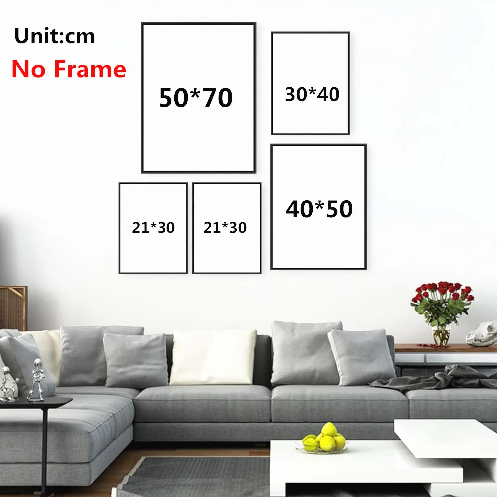 Artdom нет в рамке скандинавские хорошие ночные плакаты принты настенная живопись