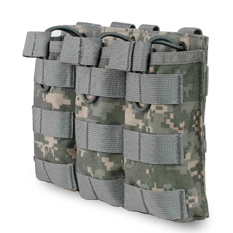 

Aolikes Tactical MOLLE Triple Open-Top Magazine Pouch FAST AK AR M4 FAMAS Mag Pouch 1000D Nylon Military Camping Equipment