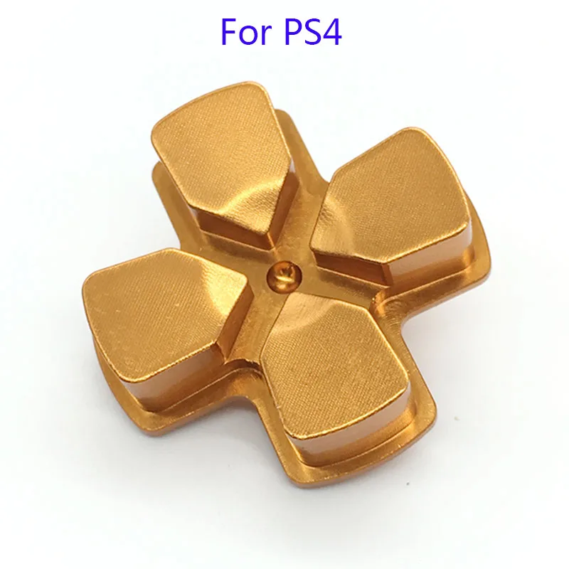Алюминиевый металлический материал Кнопка Dpad направление кнопка для PS4 контроллер Джойстик замена аксессуар - Цвет: Gold