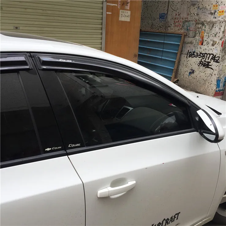 Для Cruze Пластик оконный козырек Vent Оттенки Защита от солнца Дождь Отражатель гвардии для Chevrolet Cruze Авто аксессуары 4 шт./компл