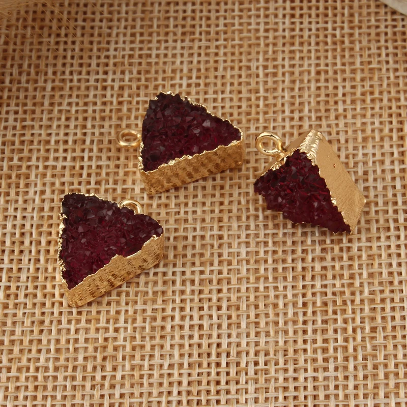 2 шт. геометрический круглый Треугольник Кулон камень из смолы Сделай Сам карфт