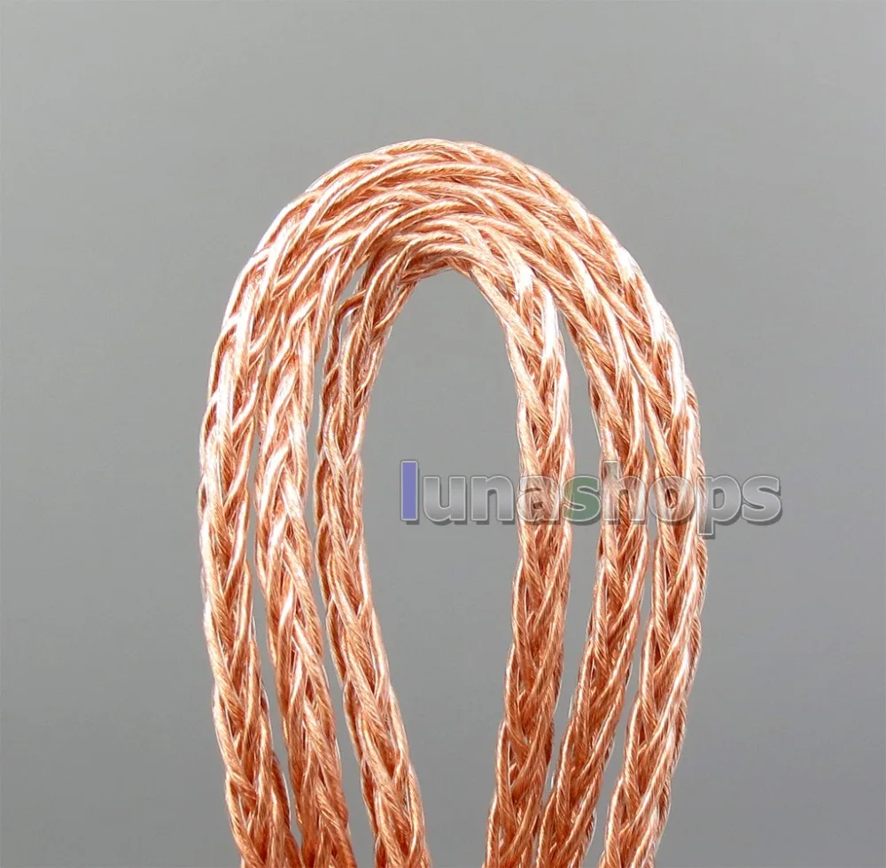 LN006145 медный Litz 8 Core OCC посеребренный провод для наушников Shure Fostex QDC ue 1964
