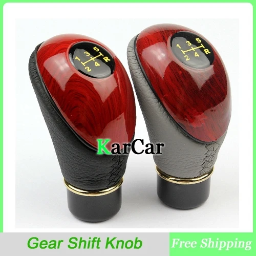 Персиковое дерево и искусственная кожа ручка переключения передач для