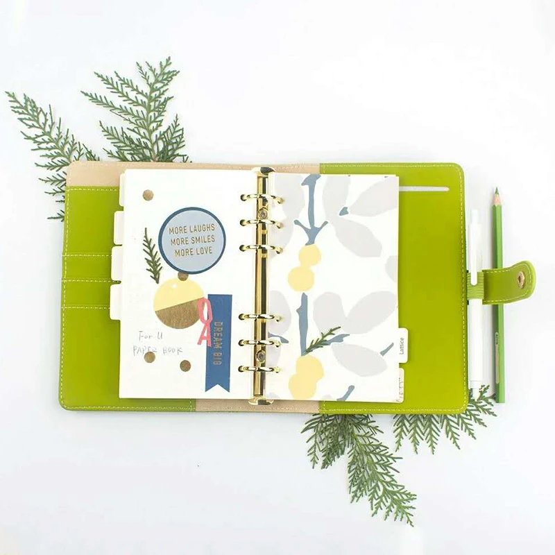 Creative A6 Yellow Orange Green Camel Cloth 6 loose Leaf Notebook Snap Binder Diary Gift School Supplies | Канцтовары для офиса и