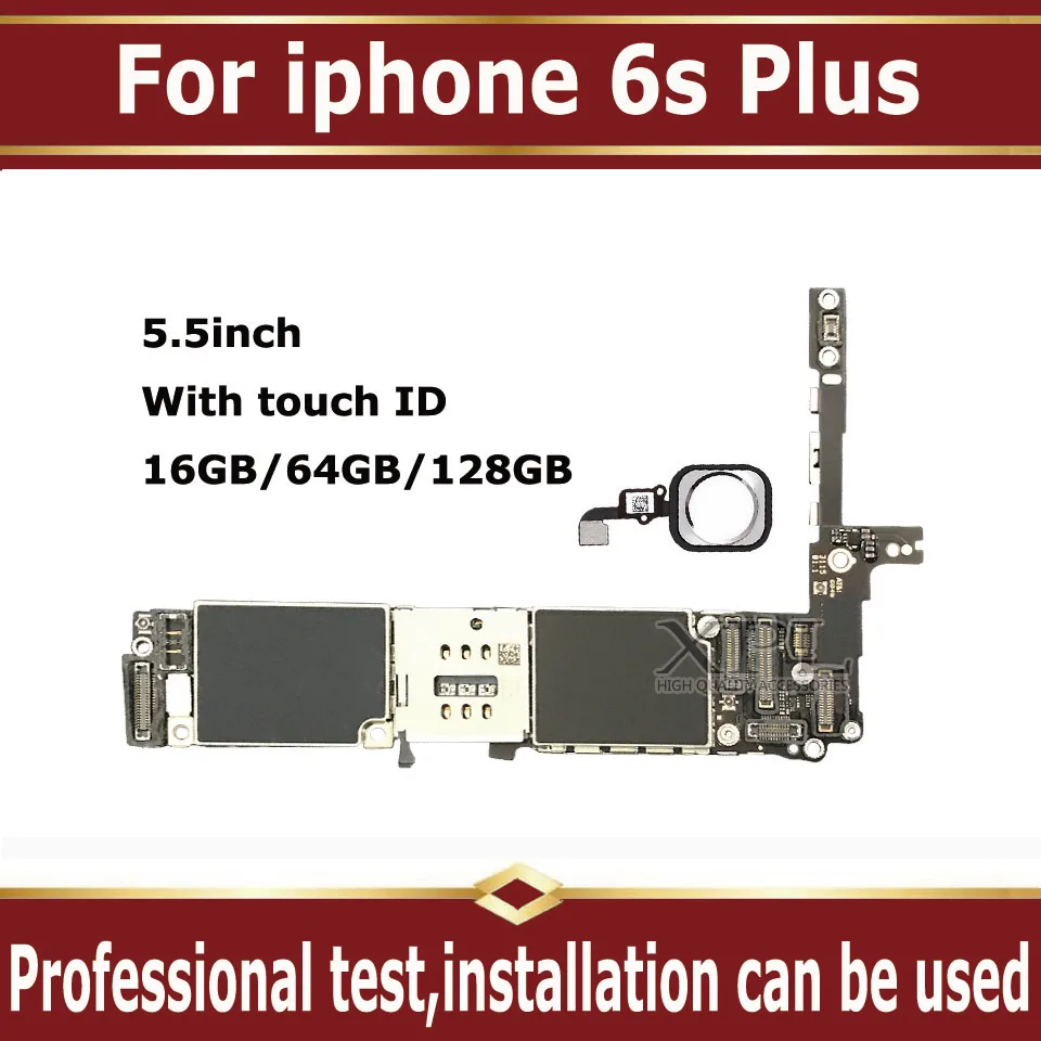 Разблокированная материнская плата для iphone 6 S Plus 16 ГБ 64 128 с Touch ID оригинальная