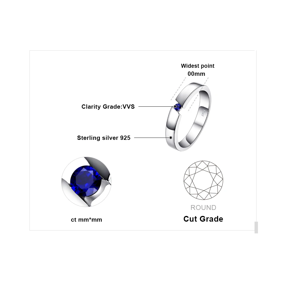 Jewelrypalace 0.04ct создания Сапфир Юбилей пасьянс кольцо стерлингового серебра 925 пробы Красивые ювелирные изделия для Для женщин подарок для любителей