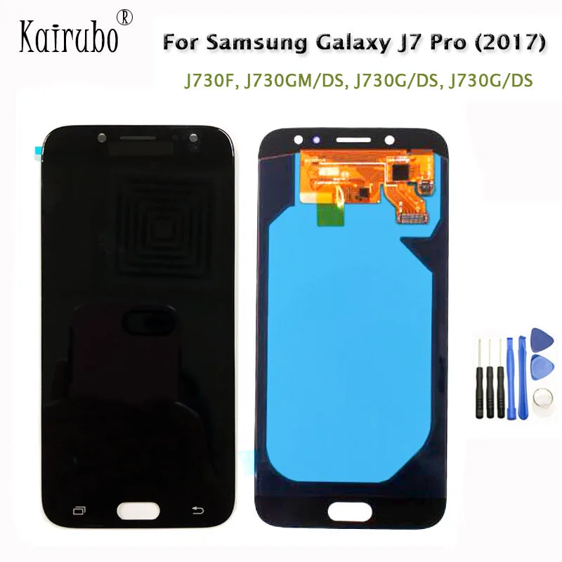 Регулируемый Яркость для Samsung Galaxy J7 Pro 2017 ЖК-дисплей с сенсорным экраном 5 дюйма OLED