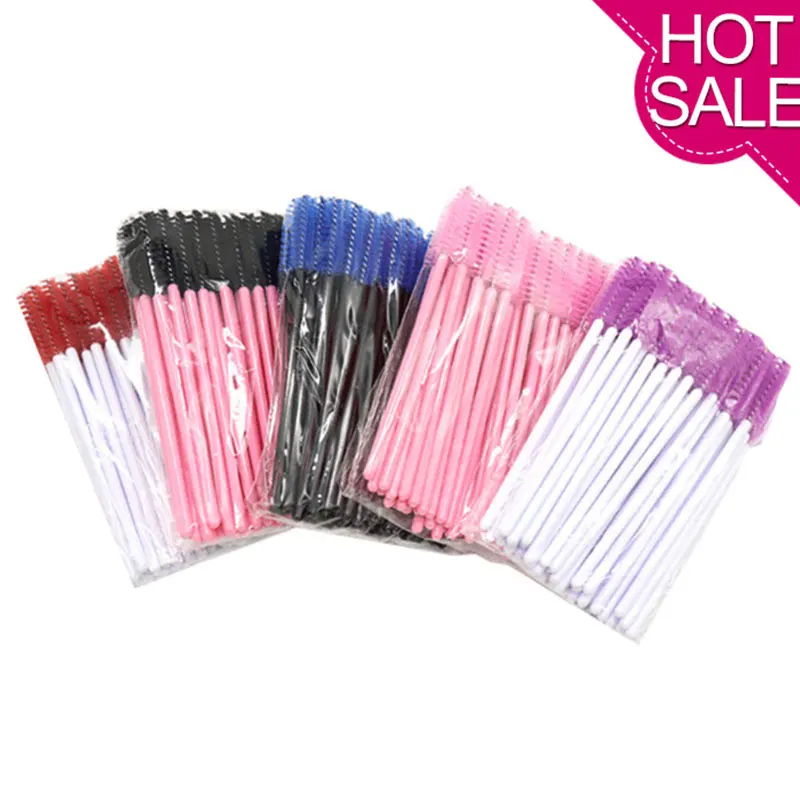 

3 pack 150Pcs Eyelash brushes Makeup brushes Disposable Mascara Wands Applicator Spoolers Eye Lashes Cosmetic Brush Makeup Tools