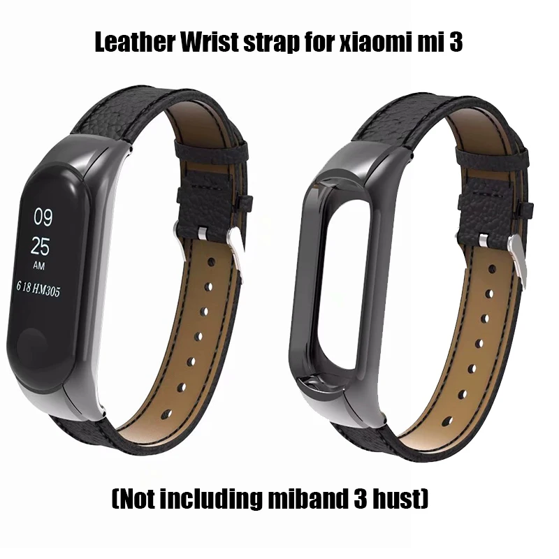BOORUI новейший ремешок из натуральной кожи для Xiaomi Mi Band 3 Смарт часы браслет mi band