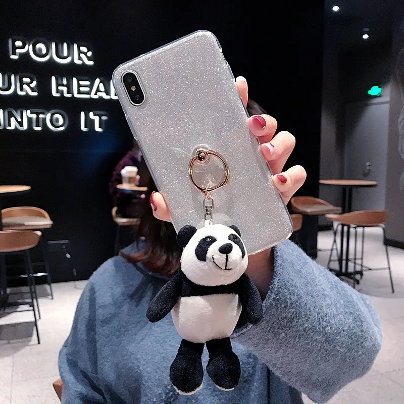 Милая плюшевая кукла Мягкий мобильный телефон в виде ракушки для IPhone XS XR X MAX 8 7 6 5 4