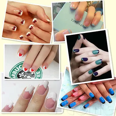10 шт./лот Типсы для французского маникюра и нейл арта форма бахрома 3 стиля