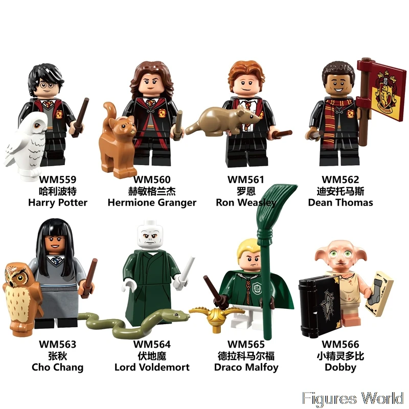 Dobby Luna Longbottom Трелони Диггори Дин Томас серия Harry Potters строительные блоки Подарочные игрушки WM566