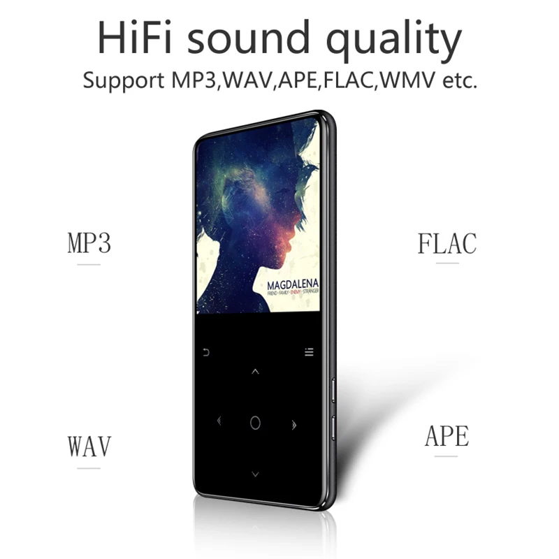 IQQ Bluetooth MP 4 игрока 2,4 дюймов Экран Hifi 8 г Touch 450 мАч FM Регистраторы Портативный видео плеер с динамик языков наушники