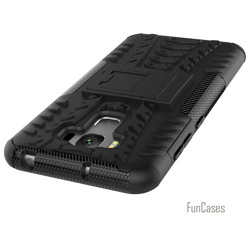 Чехол для Ausu Zenfone 3 Max zc553kl случае 5.5 дюймов Гибридный Подставки Dazzle Прочная резиновая Панцири Жесткий PC + TPU