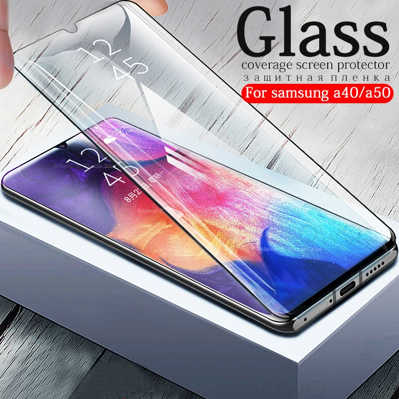 Защитное стекло для samsung a40 на galaxy a50 закаленное sumsung galax a 50 40 a505 a405 40a 50a | Мобильные