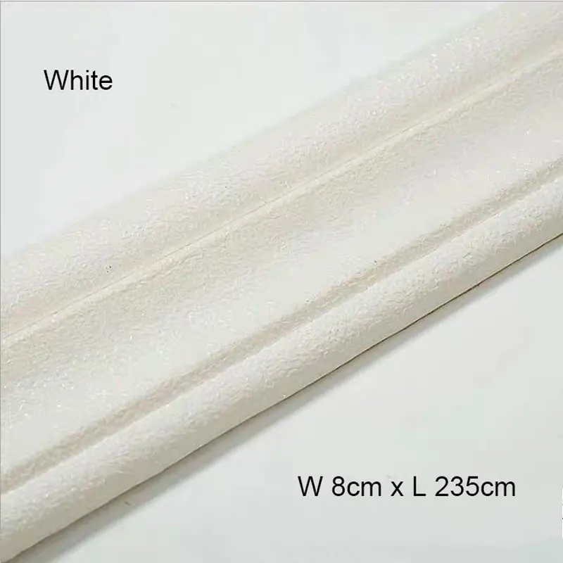 White 3D самоклеящаяся линия талии Наклейка на стену пена плинтус водонепроницаемый Мраморный Край гостиная детская комната Домашний декор для стен - Цвет: White