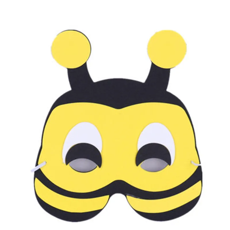 bee Мультфильм животных Маска из ЭВА дети мальчик девочка этап Perofrmance вечерние животные маски в виде шляп платье на день рождения декор Хэллоуин - Цвет: bee