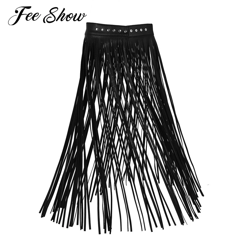 New Brand Women Ladies Fashion Long Wide Belts Faux Leather High Waist Skirt Hippie Boho Waistband Fringe Tassel Belt | Женская одежда