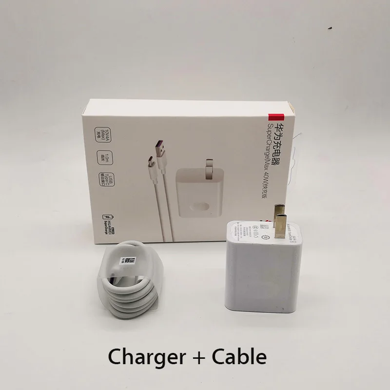 Charger and Cable huawei зарядите зарядное устройство Коврики 20 pro RS P20 P30 pro суперзарядка 10V 4A 40W адаптер Honor Magic 2 вида 20 - Тип штекера: Charger and Cable