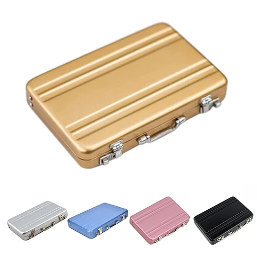 Mini Briefcase Business Card Case Id Holders Password Aluminium Credit Holder | Дом и сад