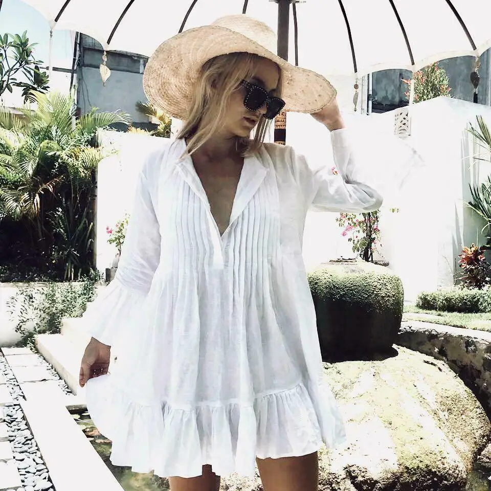 

US Fashion Women Bathing Suit Bikini Cover Up Swimwear Summer Casual Beach Dress