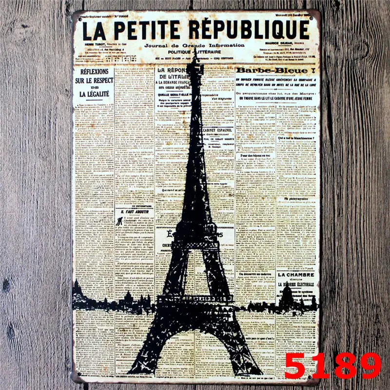 Эйфелева башня украшение Париж Франция винтажные металлические тарелки знаки