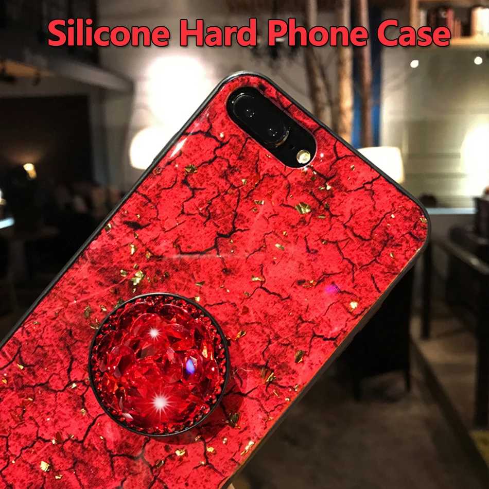 Luxury Diamond Marble Glitter Case For iPhone XS Max XR 7Plus 8Plus 6 6s Plus Holder Coque X 6S 7 8 Cover | Мобильные телефоны и