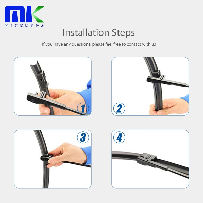 Mikkuppa Front And Rear Wiper Arm Blade For Mazda 3 Hatchback[BK] 2003 2004 2005 2006 2007 2008 Rubber Auto CarAccessories | Автомобили и