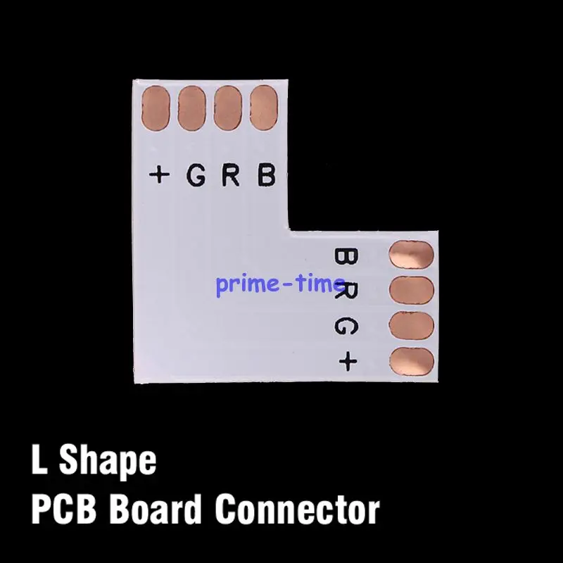 10 шт. 10 мм 4PIN L или T X (Cross) Форма Соединитель Платы PCB Без Пайки для 5050 RGB Цветной Светодиодной Полосы Света.