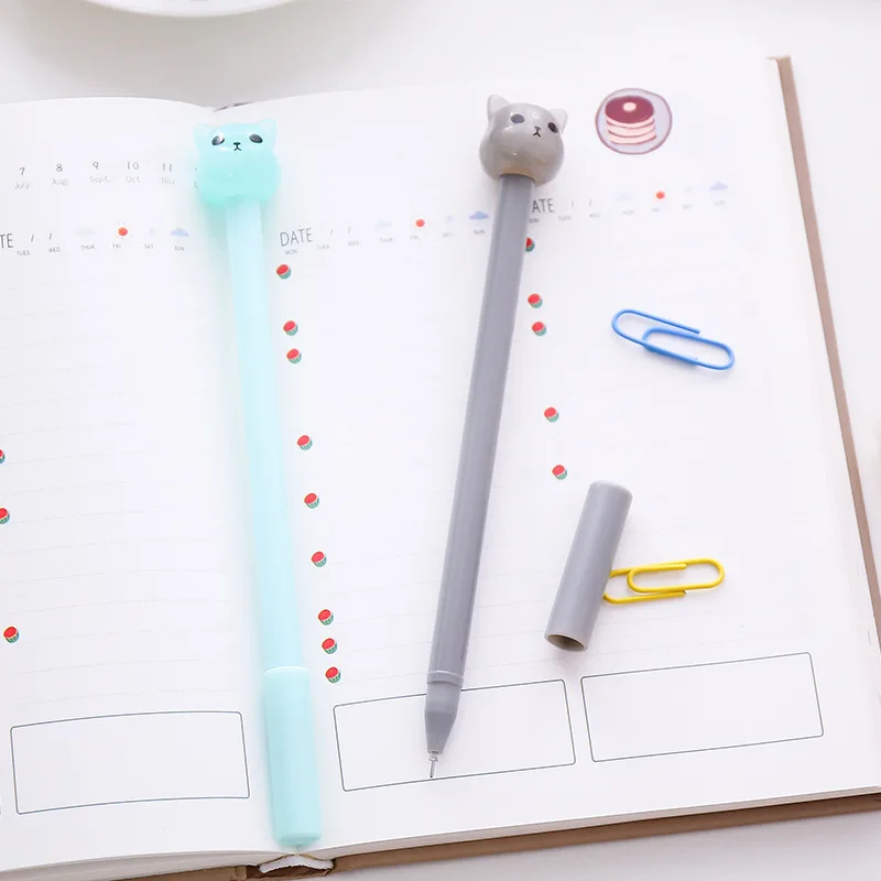 

50pcs Kawaii Pen Transparent Jelly Color Animal Gel Pens for School Office Supplies Korean Stationary Cute Pens for Kids School