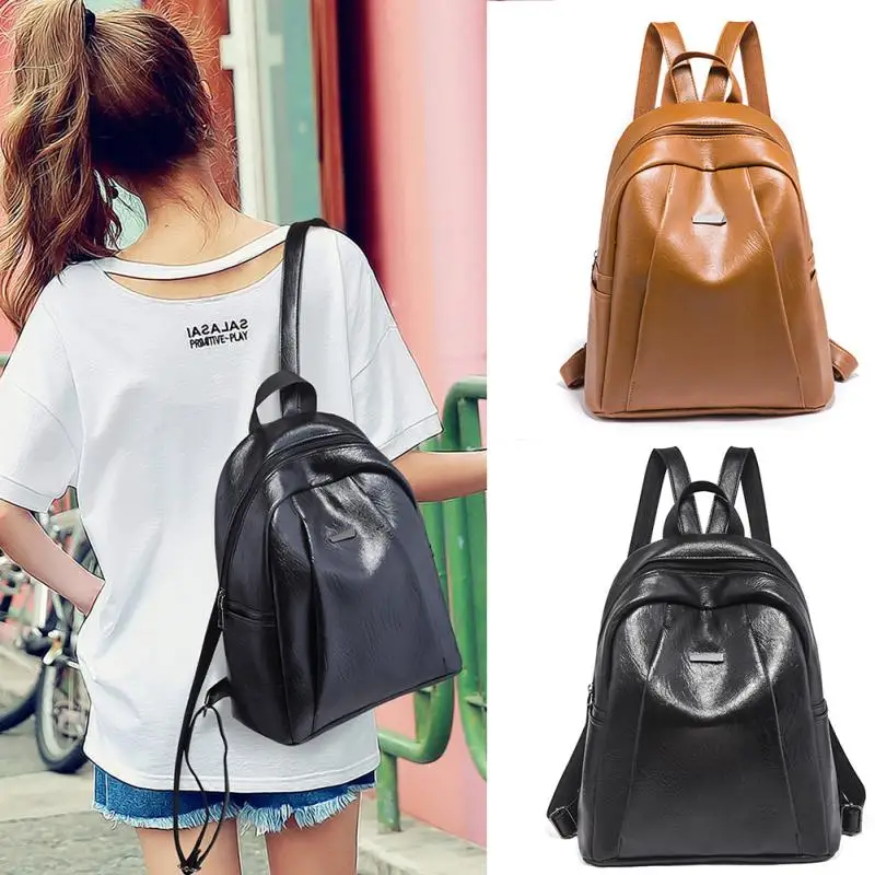 Для женщин рюкзаки из модного кожзаменителя туристические Колледж студенты