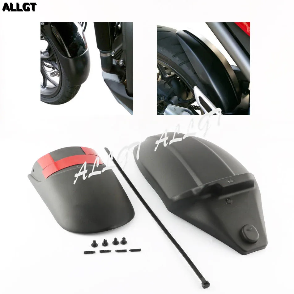 

Rear+Front Mudguard Fender Rear Extender Extension fit for Honda NC700X NC750S 2012 2013 2014 2015
