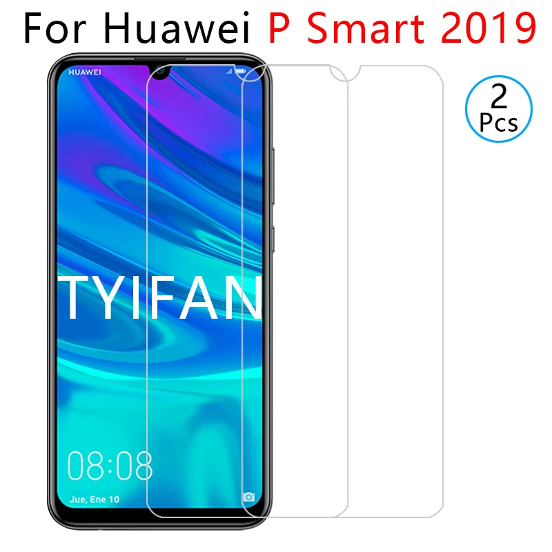 2 шт закаленное стекло для huawei p smart 2019 Защитная стеклянная пленка экрана на honor psmart